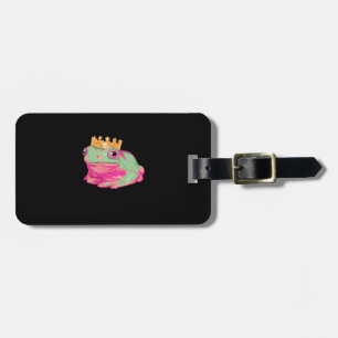 Frog King - Funky Meme Classic Luggage Tag