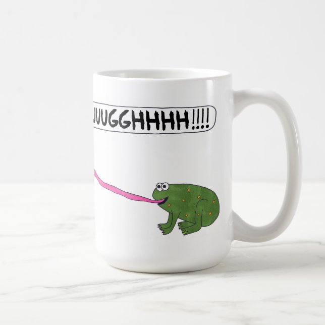 Frog Kisses Forever! (Hand Colour Mug) (Option #2) Coffee Mug (Right)