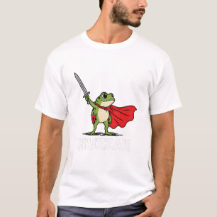 Frog Knight HUZZAH Sword Fantasy T-Shirt