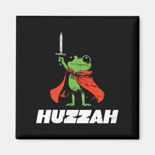 Frog Knight Sword Huzzah Mediaeval Funny Meme Men Magnet