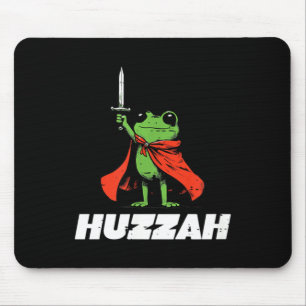 Frog Knight Sword Huzzah Mediaeval Funny Meme Men Mouse Mat