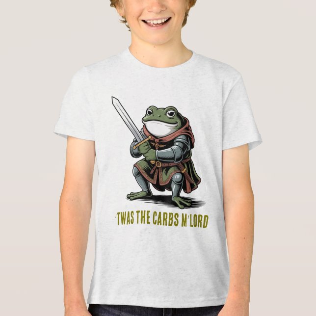 Frog Knight ’Twas the Carbs Tri-Blend Shirt (Front)