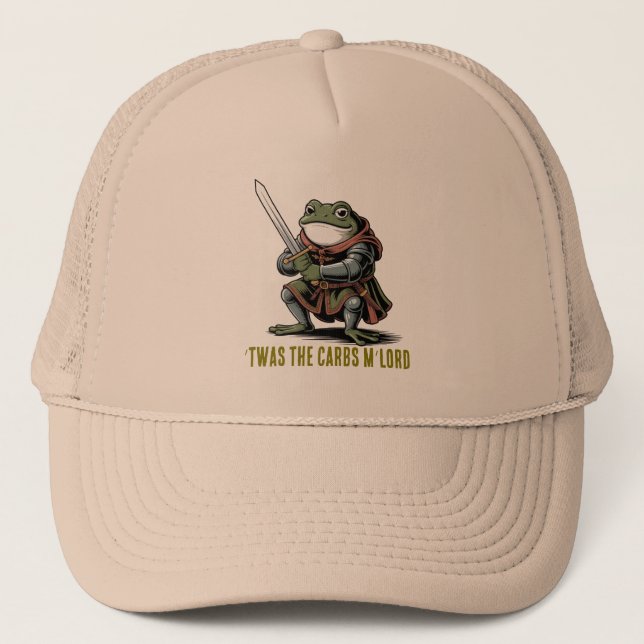 Frog Knight ’Twas the Carbs Trucker Hat (Front)