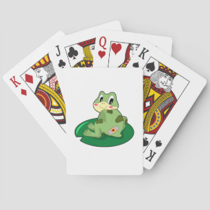 Frog Leaf Heart Plaster Playing Cards