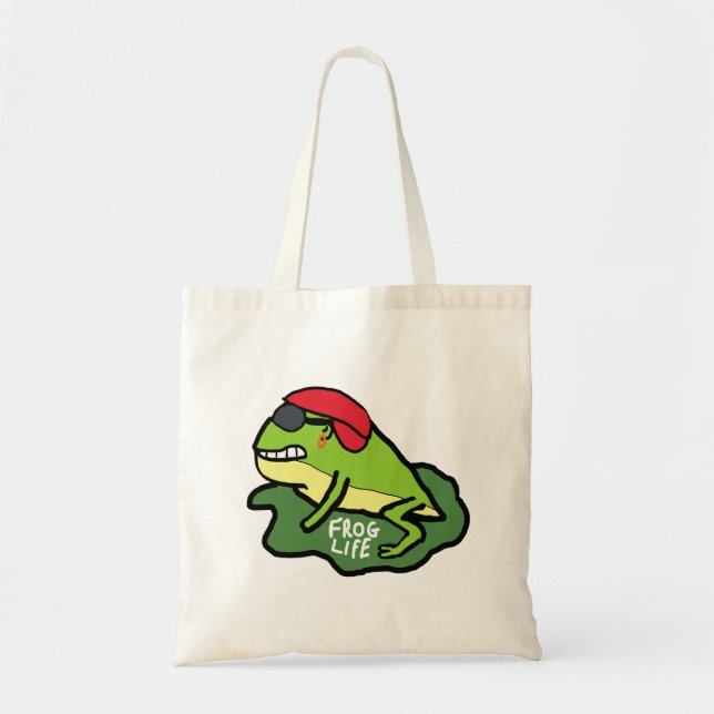 Frog Life Tote Bag (Front)