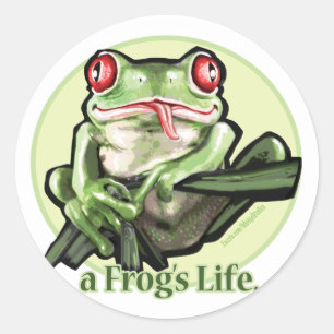 frog_life_zazzle1 classic round sticker