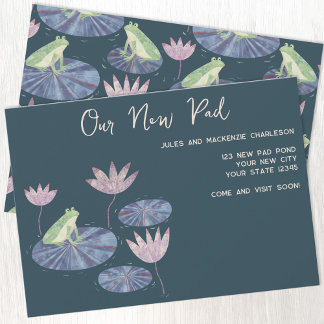 Frog Lily Pad Change of Address Announcement