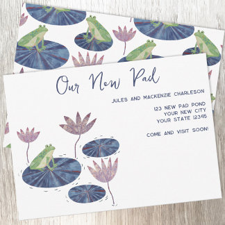 Frog Lily Pad Change of Address Announcement