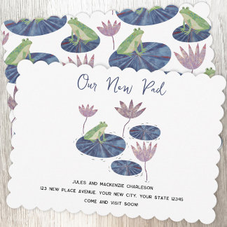 Frog Lily Pad Change of Address Announcement