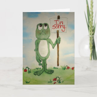 Frog Line Card I'm Sorry Please Forgive Me