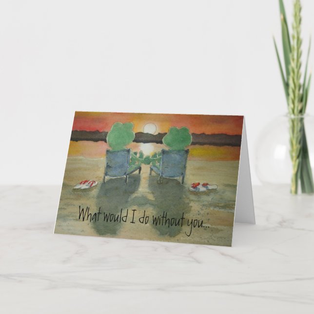 Frog Love Funny and Serious Paper Greeting Card (Front)