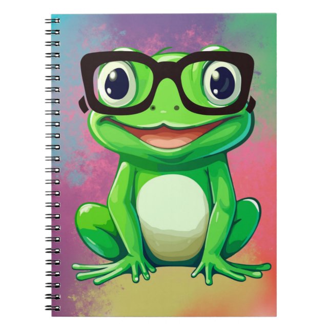Frog Lover | Colorful Funny Frog Art Notebook (Front)