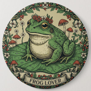 Frog Lover Cottagecore 6 Cm Round Badge