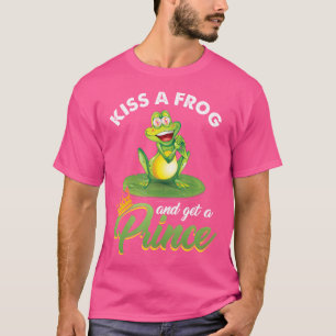 Frog Lover Princess Fairy Tale Believers Kissing F T-Shirt