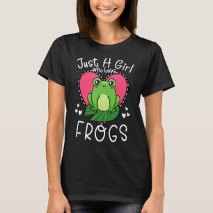 Frog Lover Tshirt, Cute Frog Tee, Girls Amphibian T-Shirt