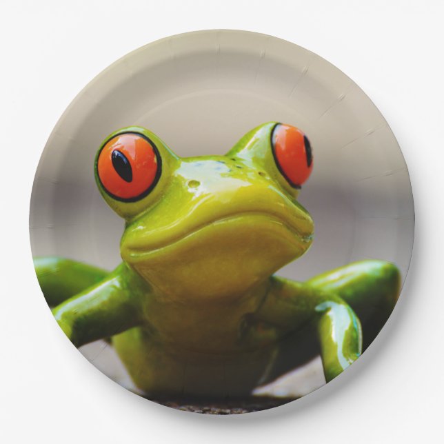 Frog macro paper plate (Front)