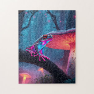 Frog Magic Mushroom Jigsaw Puzzle