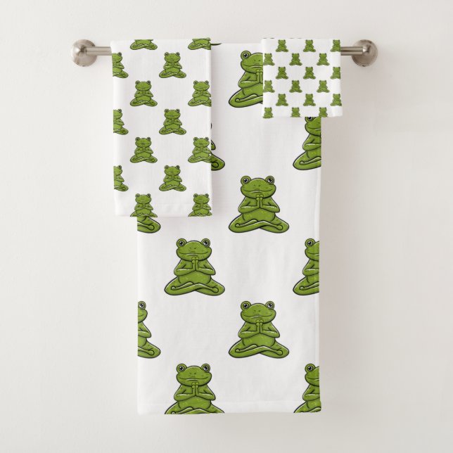 Frog Meditating Bath Towel Set (Insitu)