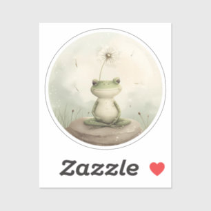 Frog meditation dandelion