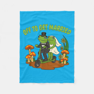 Frog Meme Wedding Bachelorette Party Off To Get Fleece Blanket