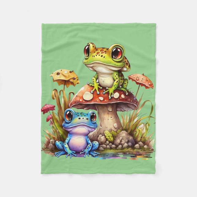 Frog Merchandise Gifts Fleece Blanket (Front)