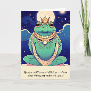 frog message happy birthday card