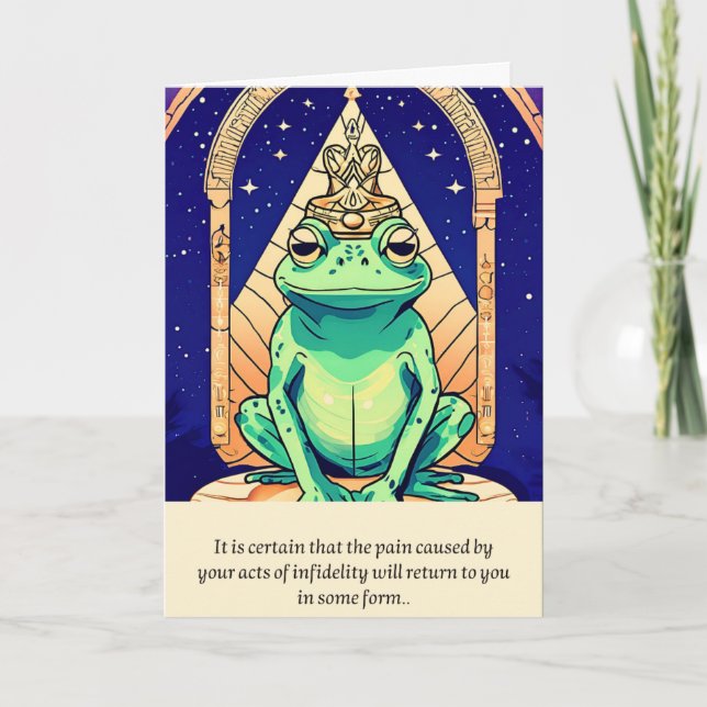 frog message happy birthday card (Front)