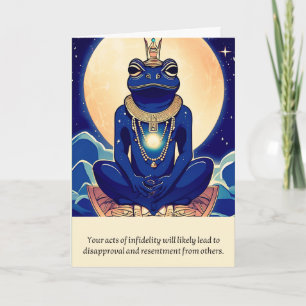 frog message happy birthday card