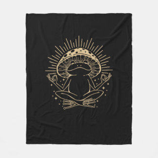 Frog & Minimalism Cottage Aesthetic Goblincore Fleece Blanket