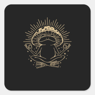 Frog & Minimalism Cottage  Aesthetic Goblincore Square Sticker