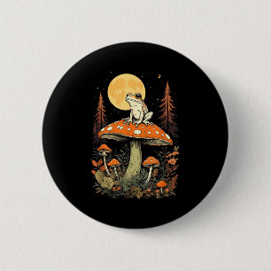 Frog Moon Mushroom Forest Nature Aesthetic Cottage 6 Cm Round Badge