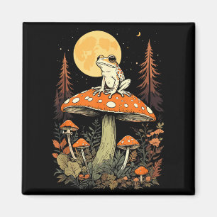 Frog Moon Mushroom Forest Nature Aesthetic Cottage Magnet