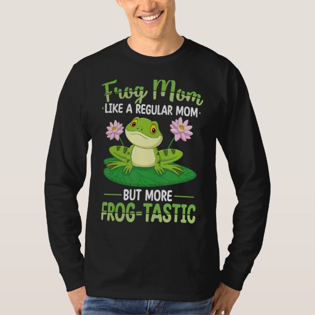 Frog Mum Hunting Design Toad Gigger Frog Catcher F T-Shirt (Front)