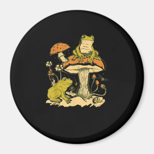 Frog Mushroom Cottagecore Aesthetic Goblincore Cut Magnet