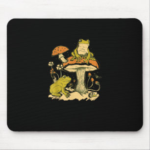 Frog Mushroom Cottagecore Aesthetic Goblincore Cut Mouse Mat