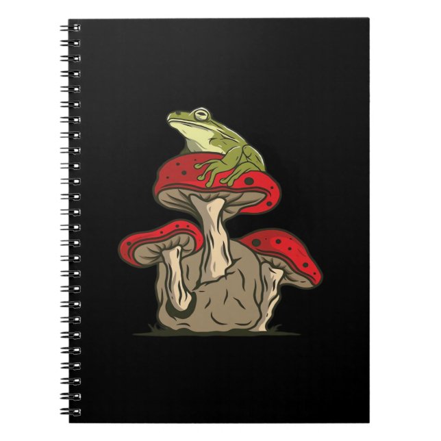 Frog  Mushroom Cottagecore Classic Notebook (Front)