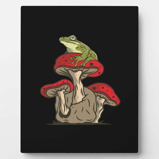 Frog  Mushroom Cottagecore Classic Plaque (Front)