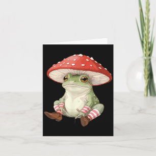 Frog Mushroom Forest Nature Aesthetic Cottagecore  Card