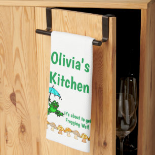 Frog Mushroom Frogging Wet Kitchen Hand Towel