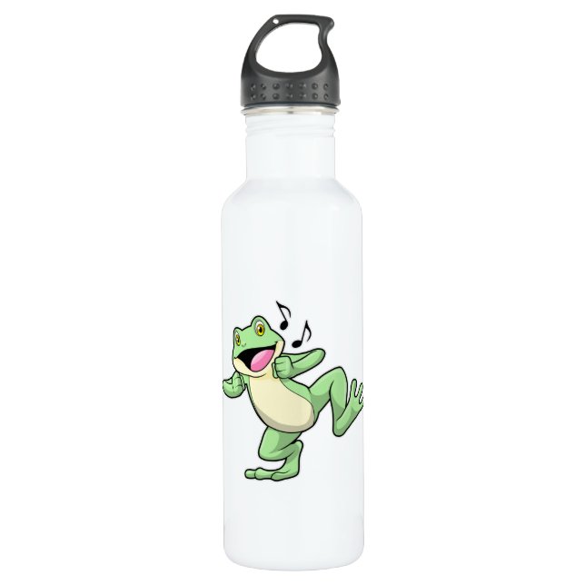 Frog Music Dance 710 Ml Water Bottle (Front)