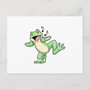 Frog Music Dance Postcard