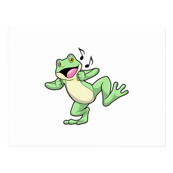 Frog Music Dance Postcard Zazzle.co.uk