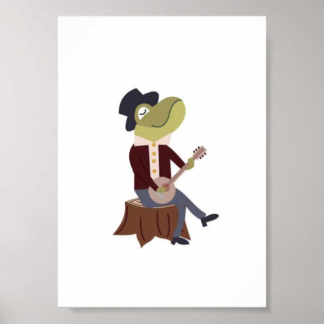 Frog Musician Poster (Front)