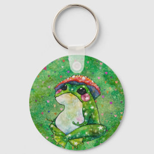 Frog named Clover Key Ring