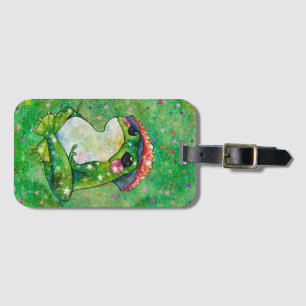 Frog named Clover Luggage Tag