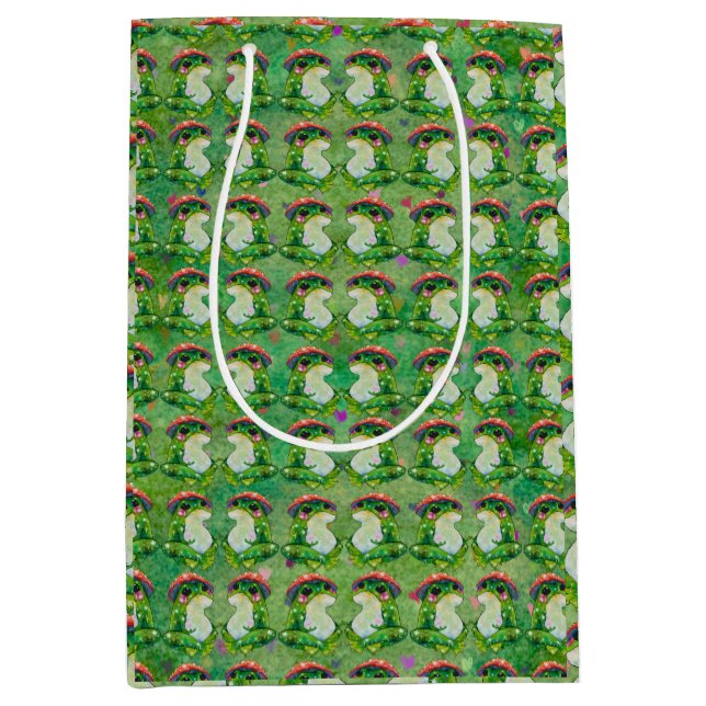 Frog named Clover Medium Gift Bag (Front)