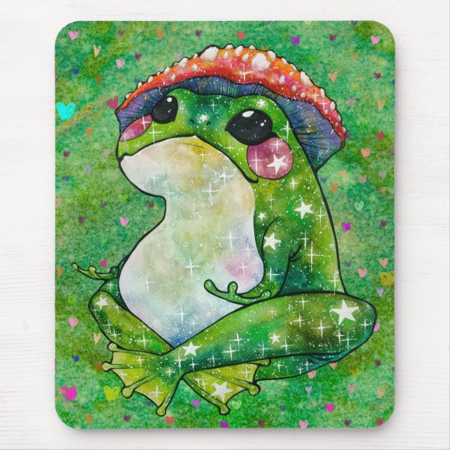 Frog named Clover Mouse Mat (Front)