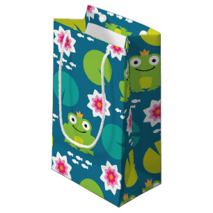 Frog & Nenuphar Seamless Pattern Small Gift Bag