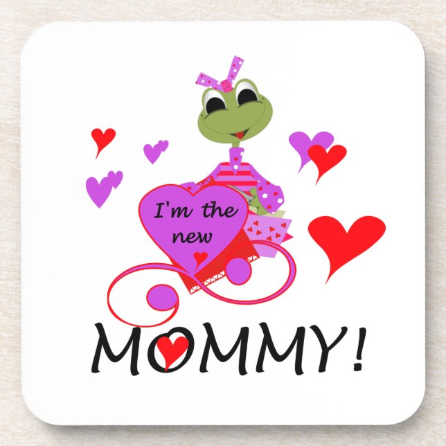 Frog New Mummy Gifts Coaster (Front)