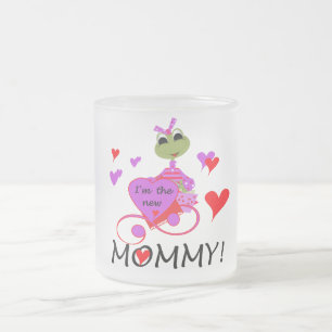Frog New Mummy T-shirts and Gifts Frosted Glass Coffee Mug